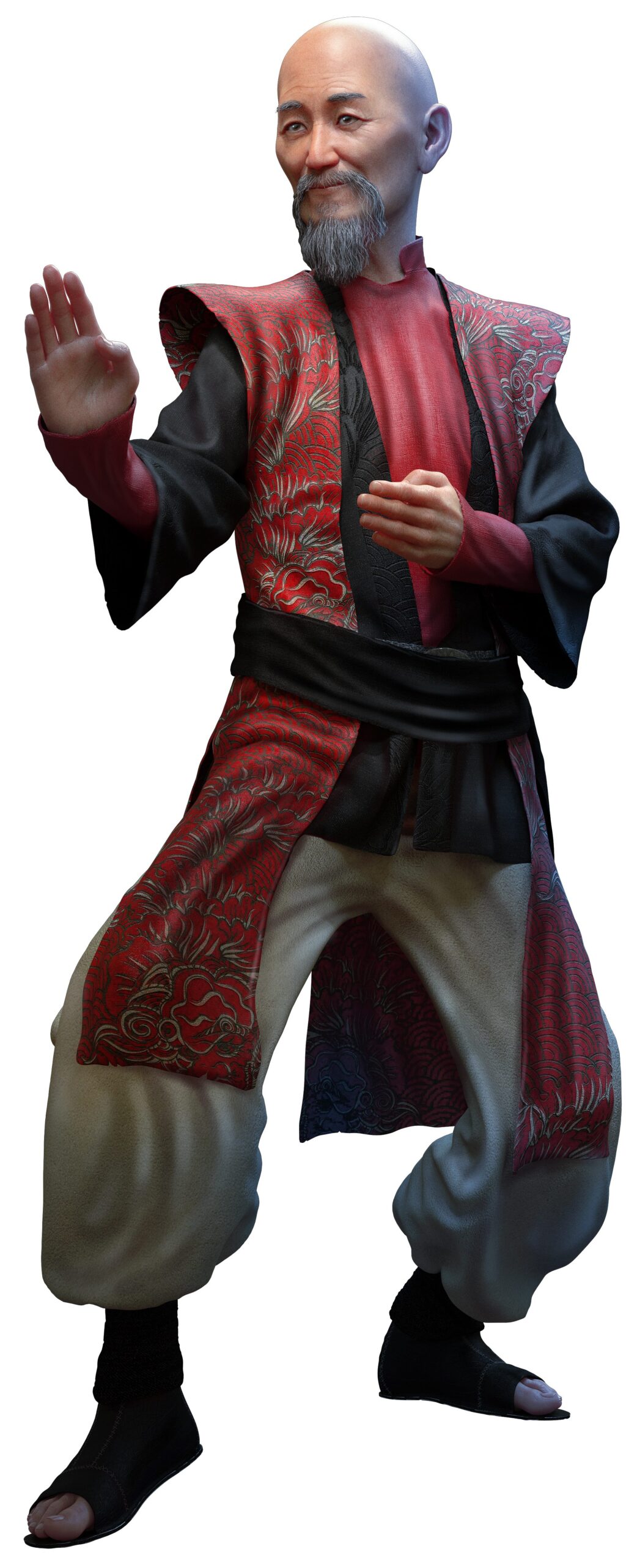 Martial arts expert 3D illustration
