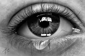 Crying Eye B-W